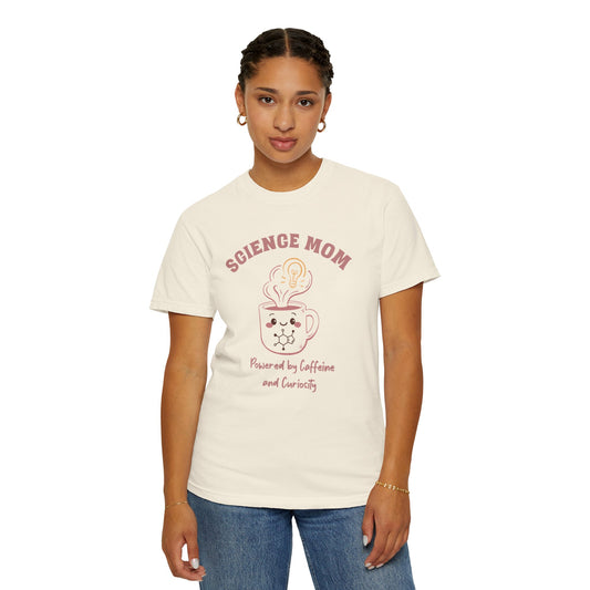Science Mom T-Shirt - Powered by Caffeine and Curiosity