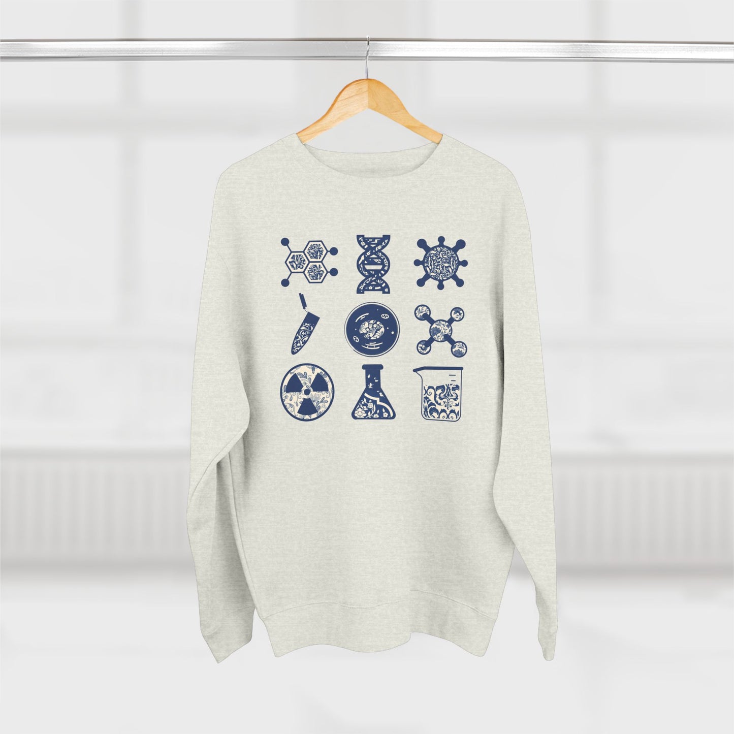 Chinoiserie Science-Themed Unisex Crewneck Sweatshirt