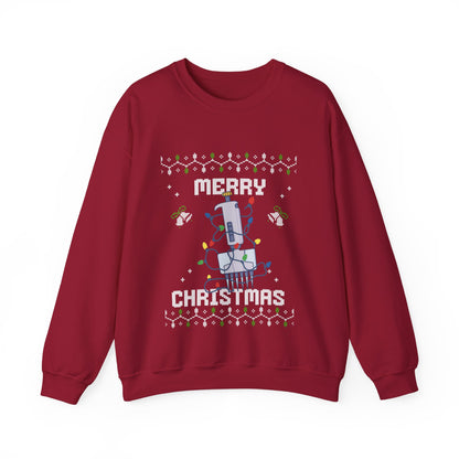 Merry Christmas Multi-Channel Pipette Ugly Sweater Crewneck Sweatshirt