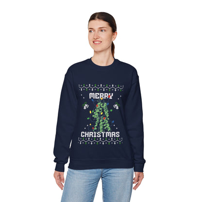 Protein Structure Christmas Tree Sweatshirt — 'Merry Christmas' Holiday Crewneck