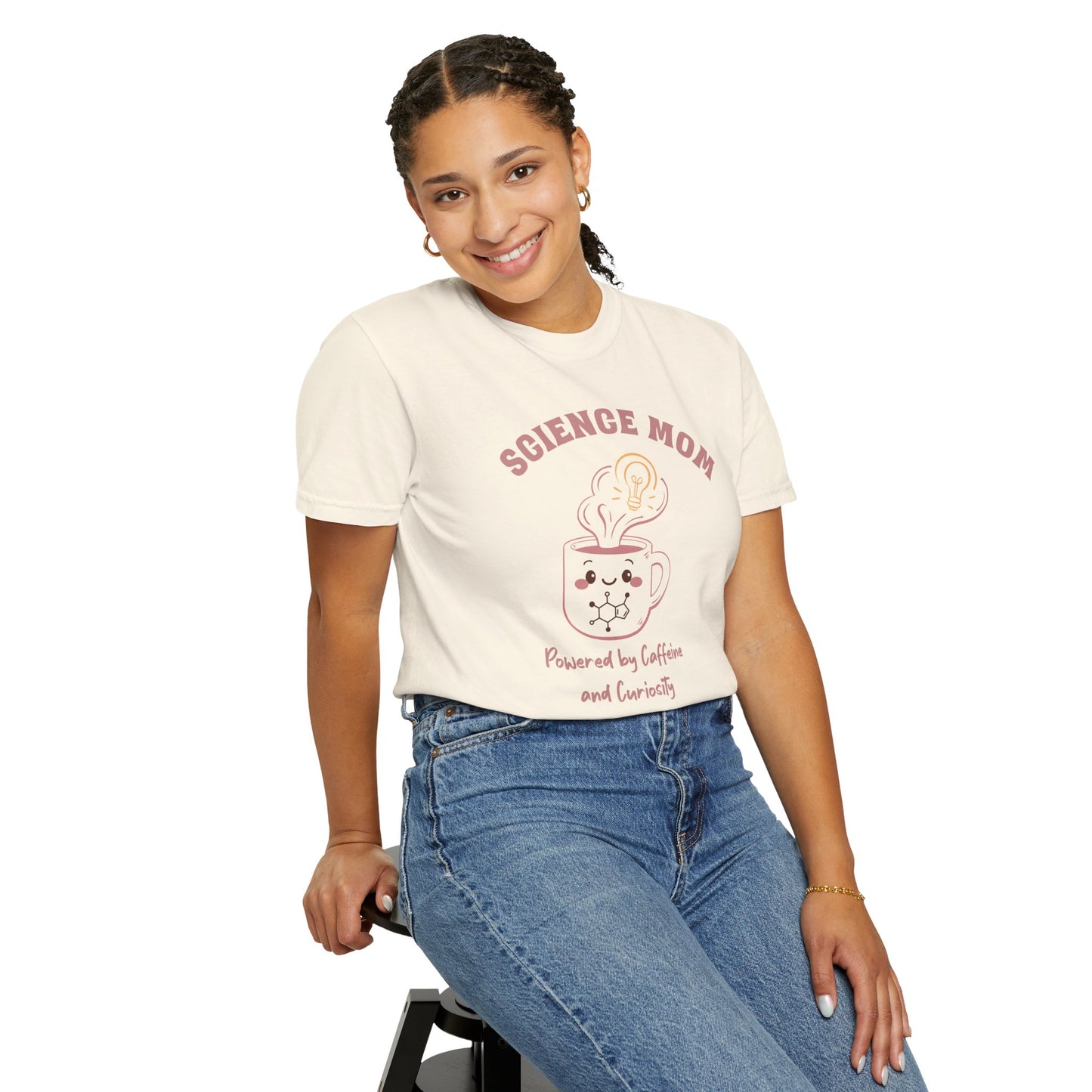 Science Mom T-Shirt - Powered by Caffeine and Curiosity